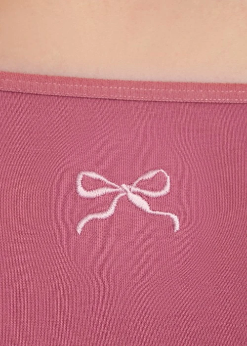 Diary of Soft Light．Mid Rise Cotton Flat Elastic Brief Panty(Cinder)