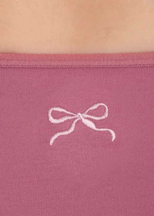 Gently Falling for Life．High Rise Cotton Flat Elastic Brief Panty(Cinder)