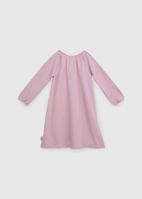 兒童連身_艾絲樂小兔系列．拉格蘭袖長袖束口睡衣(微風粉-抱愛心)