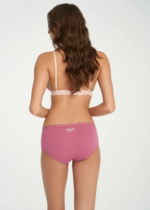 XXL Gently Falling for Life．High Rise Cotton Brief Panty(Cloud Gray)