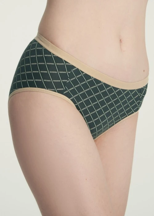 Timeless Elegance．Mid Rise Cotton Brief Panty(Heather Gray)