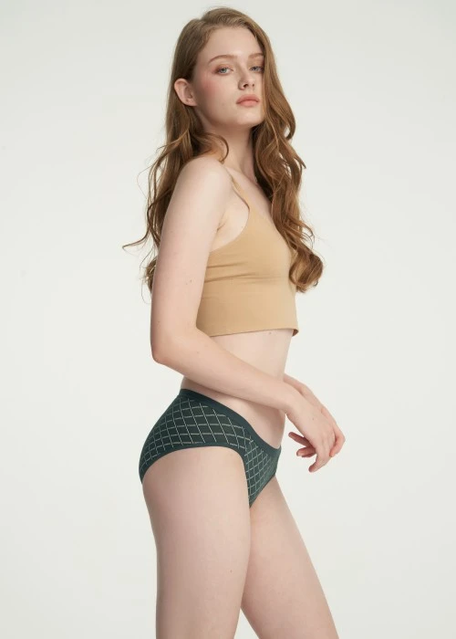 Timeless Elegance．Low Rise Cotton Brief Panty(Blue Indigo)