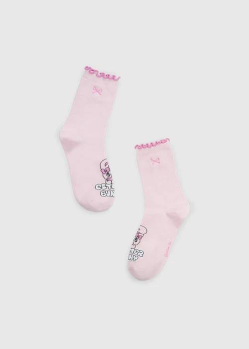 Esther Bunny Series．Women Ruffled Socks（Pink）