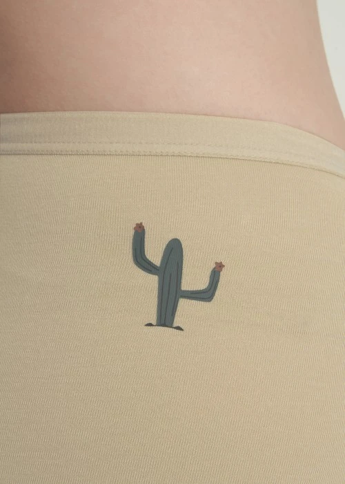 Whispers of Autumn．High Rise Cotton Brief Panty(Heather Gray)