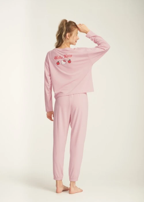 下身_Hello Kitty系列．緊帶束口居家長褲(熊熊粉-蘋果)