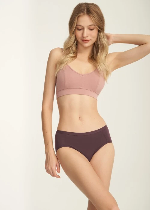 冬日氣息．中腰三角內褲(釉瓷藍-雪狐)