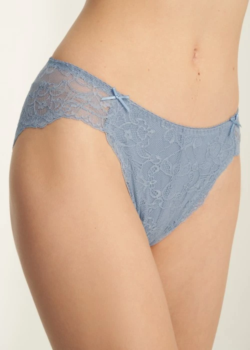 經典純色．訂製高衩中腰三角內褲(棕紫)