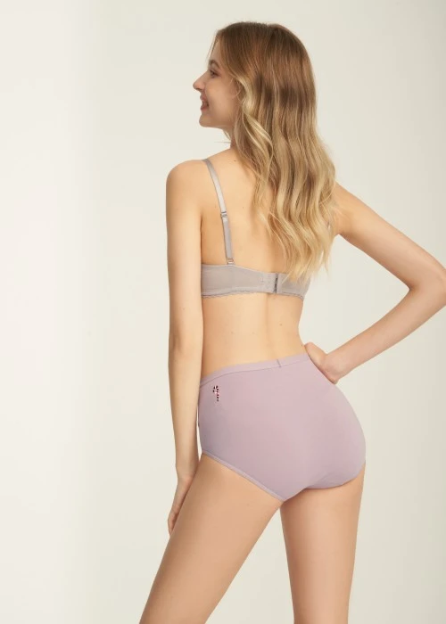 XXL Nordic．Ultra High Rise Cotton Brief Panty（Sea Fog）