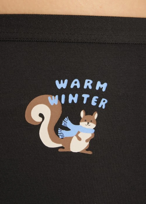 XXL Nordic．超高腰三角內褲(花神紫-刺繡拐杖糖)