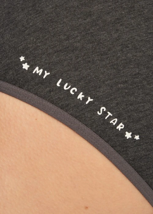 XXL Nordic．高腰三角內褲(花神紫-刺繡拐杖糖)