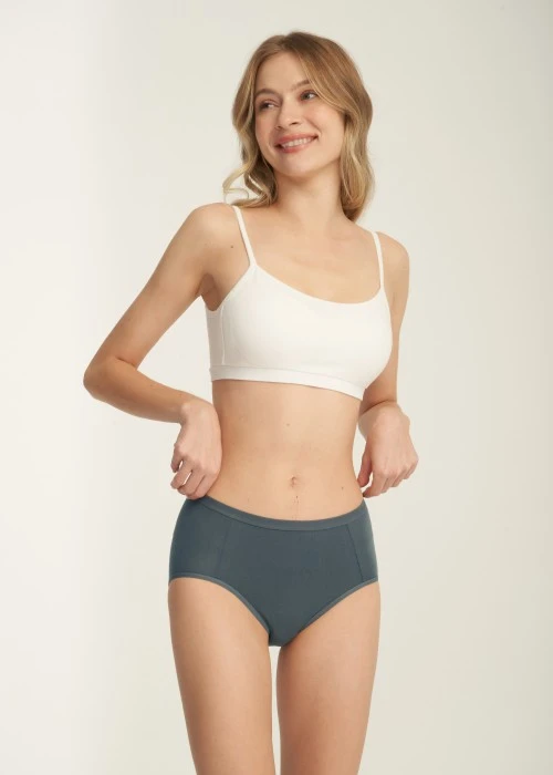 Nordic．高腰三角內褲(花神紫-刺繡拐杖糖)