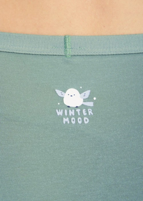 XXL Nordic．高腰三角內褲(花神紫-刺繡拐杖糖)