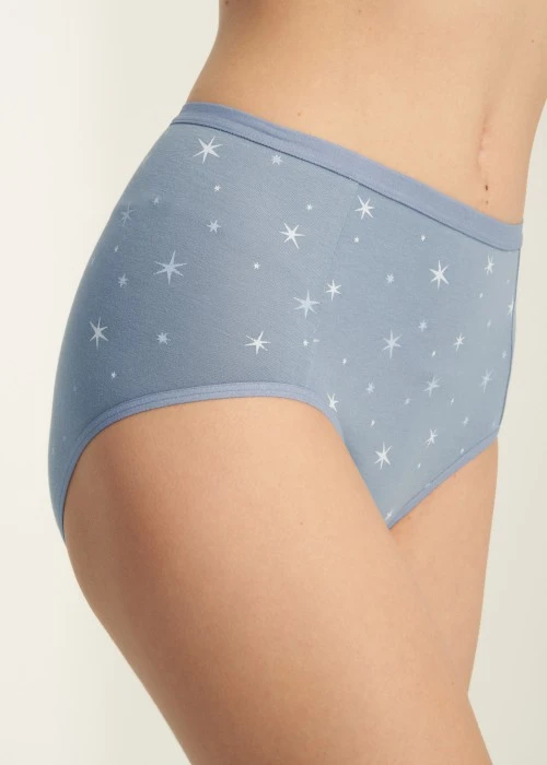 XXL Nordic．Ultra High Rise Cotton Brief Panty（Crystal Stars）