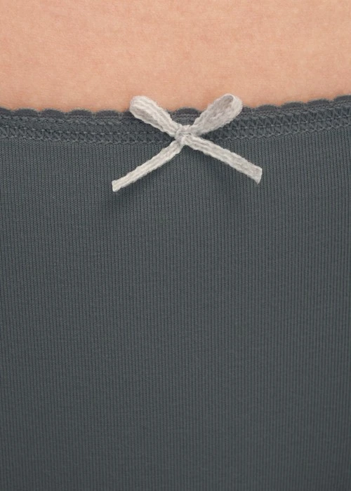 XXL Nordic．花邊高腰三角內褲(極光綠-刺繡小雪人)