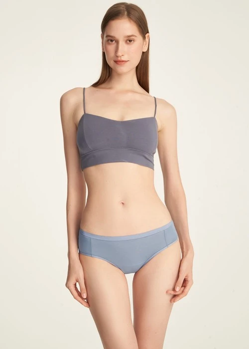 Sirius．中腰生理褲(釉瓷藍-刺繡雪花)