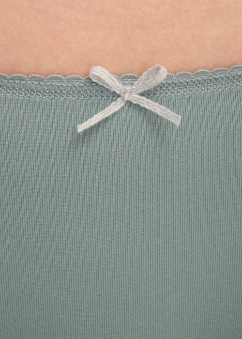 XXL Nordic．花邊高腰三角內褲(極光綠-刺繡小雪人)