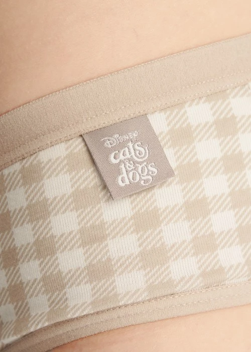 迪士尼貓狗系列．緊帶中腰三角內褲(鳶尾紫-魯斯佛壞笑)