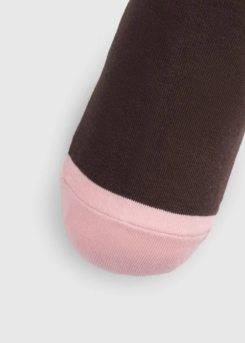 Hello Kitty系列．刺繡中筒襪(摩卡棕-Kitty蝴蝶結)