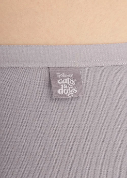 XXL 迪士尼貓狗系列．緊帶中腰三角內褲(鳶尾紫-魯斯佛壞笑)