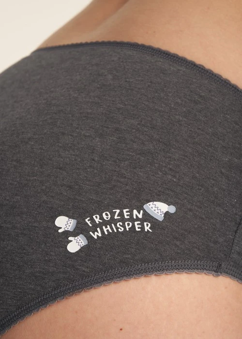 Nordic．花邊高腰三角內褲(極光綠-刺繡小雪人)