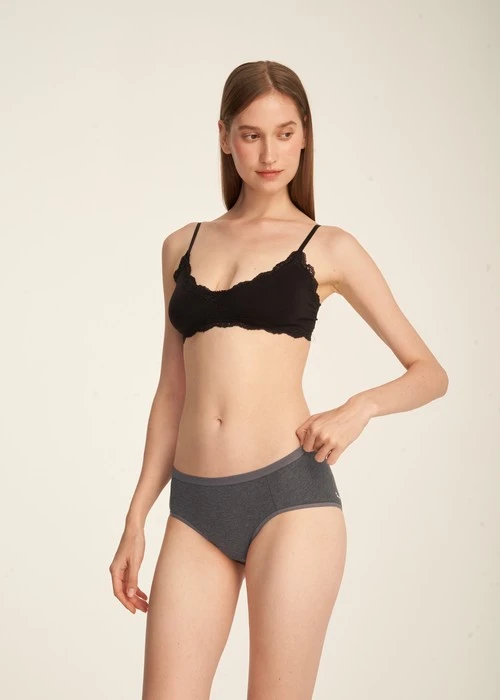 冬日氣息．中腰三角內褲(釉瓷藍-雪狐)