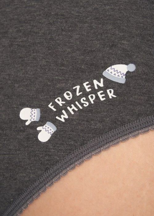 冬日氣息．花邊中腰三角內褲(花神紫-冰晶雪花)