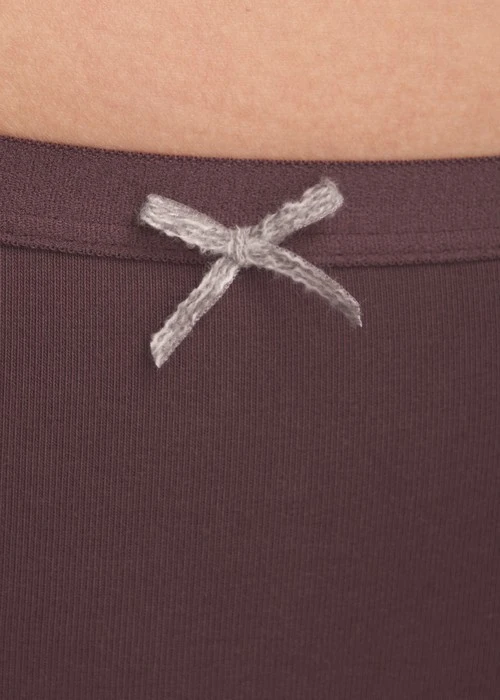 Nordic．交叉美臀中腰三角內褲(棕紫-幸運星)