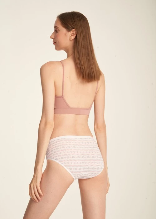 冬日氣息．中腰三角內褲(釉瓷藍-雪狐)