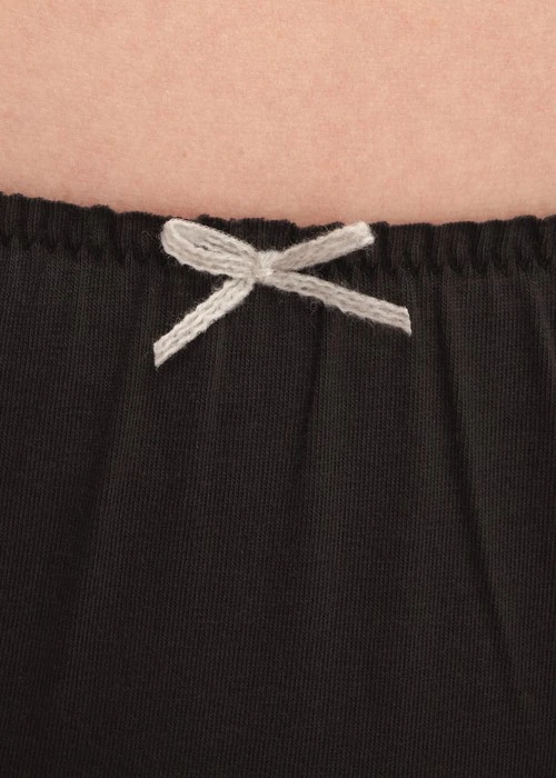 Nordic．花苞中腰三角內褲（黑-針織蝴蝶結）