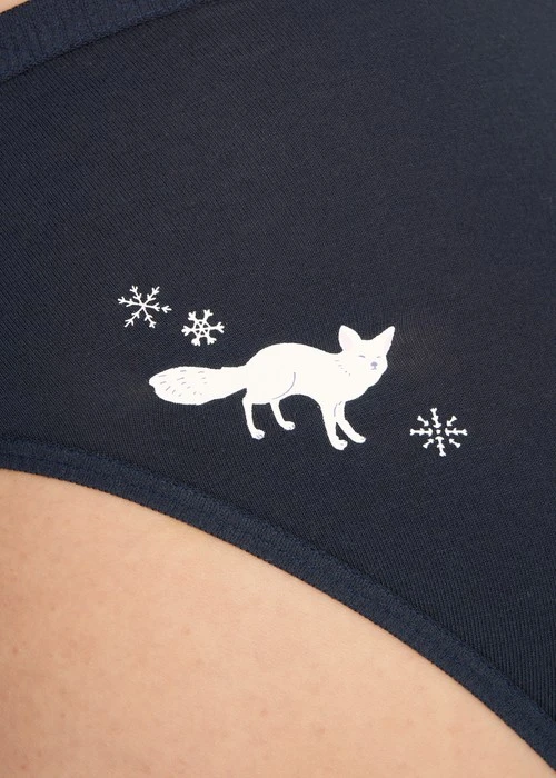 Winter Breath．Low Rise Cotton Brief Panty（Total Eclipse）