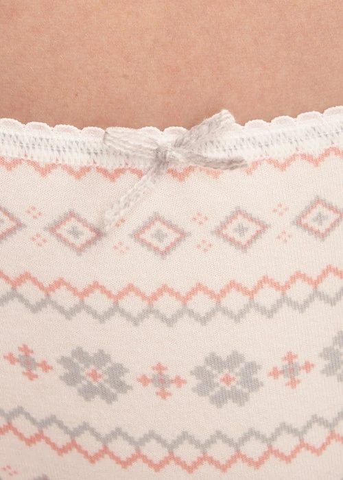 冬日氣息．花邊中腰三角內褲(花神紫-冰晶雪花)