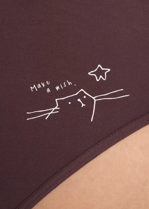 Winter Breath．Low Rise Cotton Brief Panty（Puce）