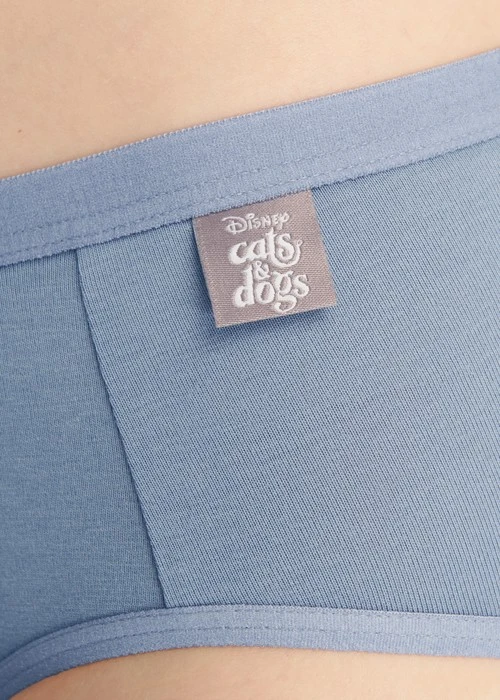 迪士尼貓狗系列．中腰三角內褲(琉璃藍-費加洛)