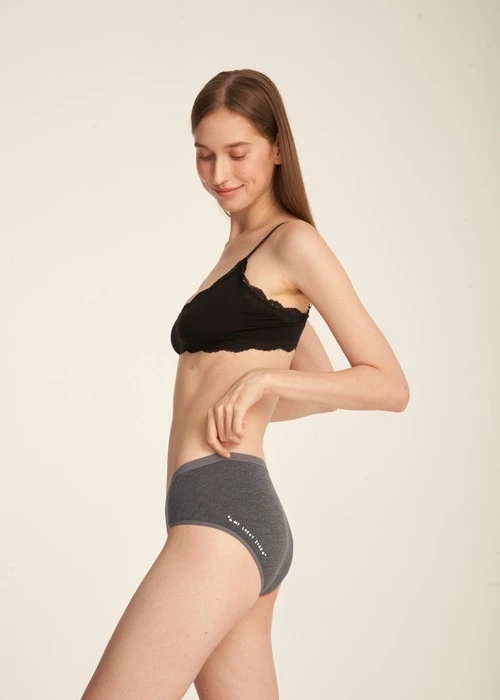 冬日氣息．中腰三角內褲(釉瓷藍-雪狐)