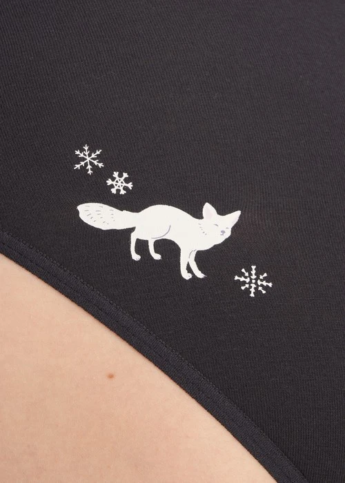 抗菌系列．高腰三角內褲（釉瓷藍-雪狐）