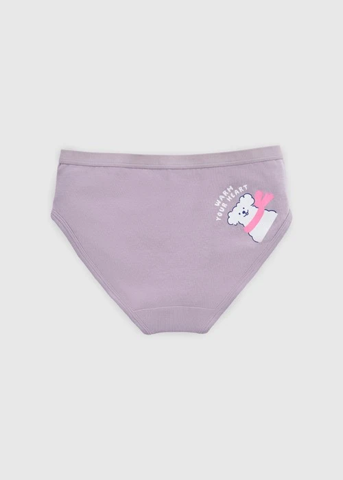 女童三入組_ 抗菌系列．緊帶三角內褲(暖暖圍巾)