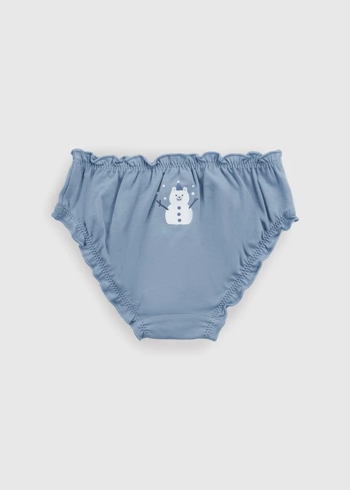 (3-Pack) Hygiene Series．Girls Ruffled Brief Panty(Snow Fairy Tale)