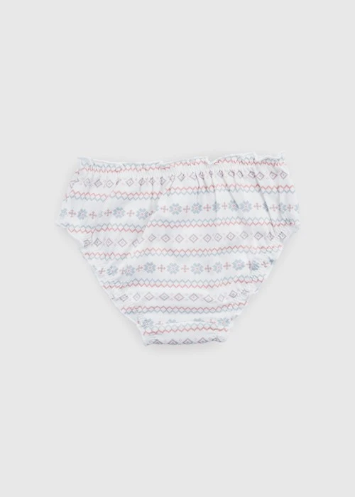 (3-Pack) Hygiene Series．Girls Ruffled Brief Panty(Snow Fairy Tale)