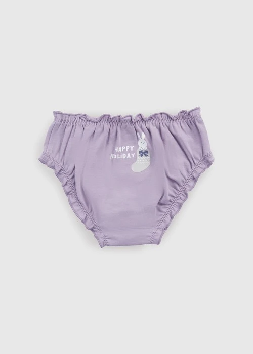 (3-Pack) Hygiene Series．Girls Ruffled Brief Panty(Snow Fairy Tale)