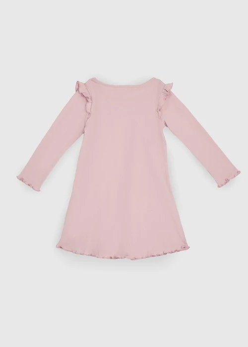 兒童連身_迪士尼貓狗系列．純棉長袖荷葉居家睡衣(芭蕾粉-Gift)