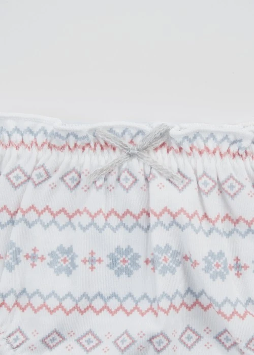 女童三入組_ 抗菌系列．抓皺花苞三角內褲(雪國童話)