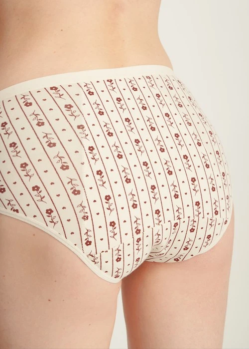 Blessing．高腰生理褲(釉瓷藍-小福花雨)