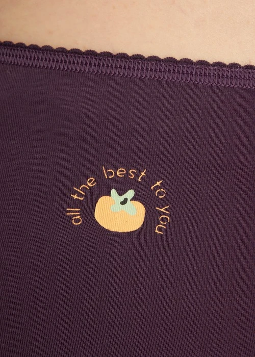 XXL 花開好運．花邊高腰三角內褲(釉瓷藍-煙花)