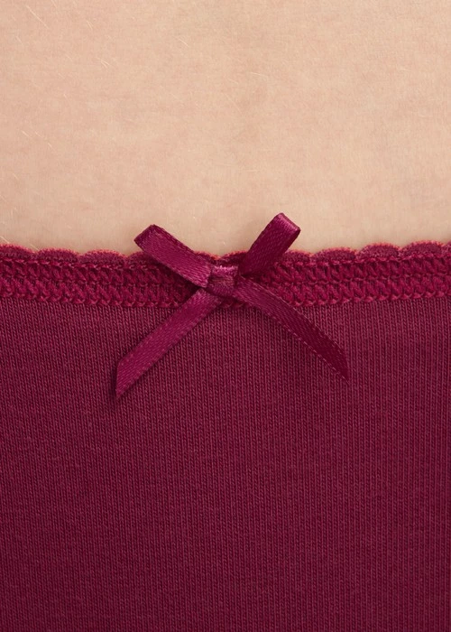 心願．花邊低腰三角內褲(黑栗紫-柿柿如意)