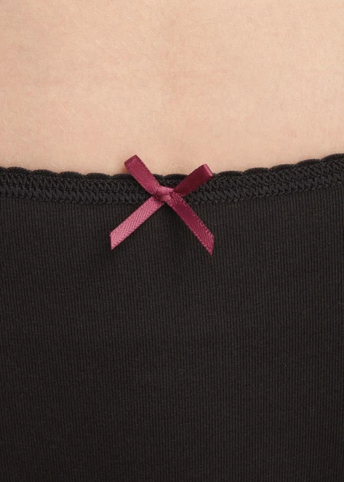 Make a Wish．Mid Rise Cotton Picot Elastic Brief Panty(Tiny Blessing Flowers)