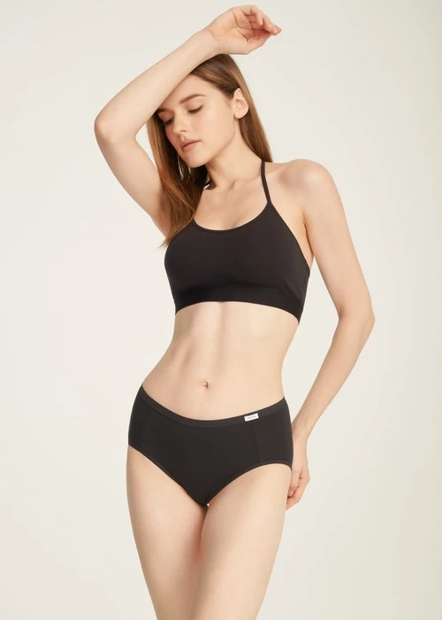 XXL 經典純色．高腰三角內褲（黑）