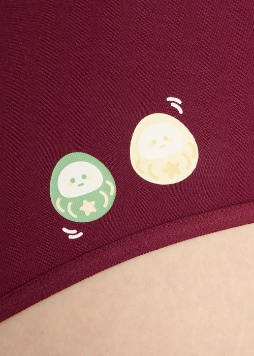 XXL 花開好運．緊帶高腰三角內褲（好運紅-吉星高照）