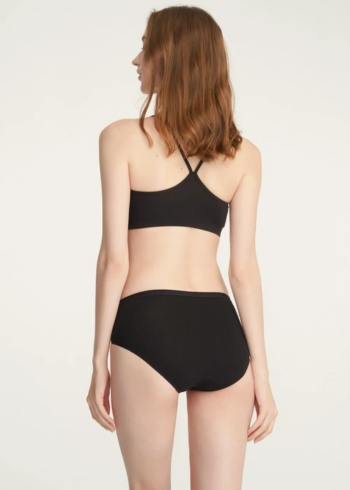 Classic．Mid Rise Cotton Brief Panty(Blue Shadow)