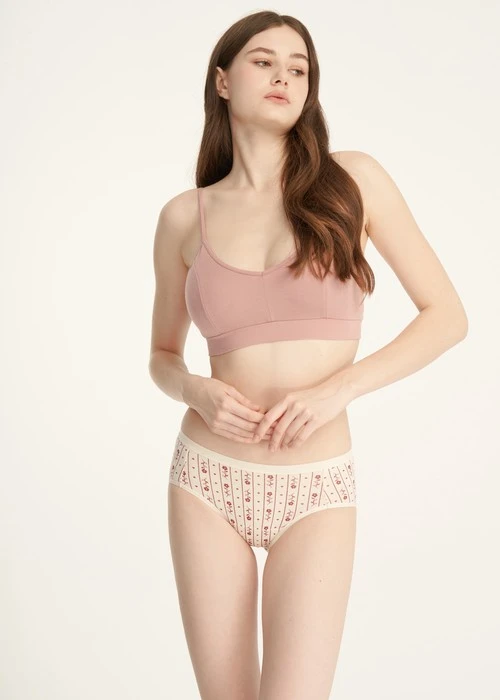 Blessing．中腰生理褲(釉瓷藍-小福花雨)