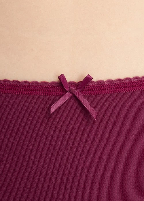 XXL 花開好運．花邊高腰三角內褲(釉瓷藍-煙花)